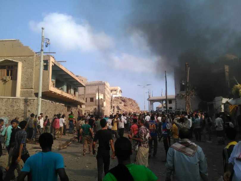 قتلى وجرحى في هجوم  فاشل كان يستهدف قصر " معاشيق" عدن 