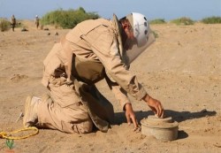 انتزاع 400 الف لغم بعد تطهير 46 مليون متر مربع من الأراضي اليمنية