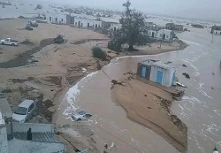 3.689 أسرة نازحة جراء اعصار "تيج" في سقطرى والمهرة وحضرموت