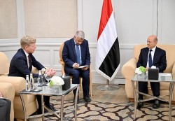 الميعوث الاممي يطلع الرئيس العليمي على جهود استئناف عملية السلام في اليمن
