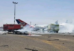 الكيان الصـهيوني يدمر آخر طائرة مدنية في مطار صنعاء