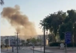 20 إصابة جراء سقوط مسيّرة حوثية على فندق في إيلات