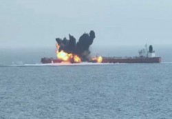 Projectile Strike Ignites Fire on Commercial Vessel in the Gulf of Aden
