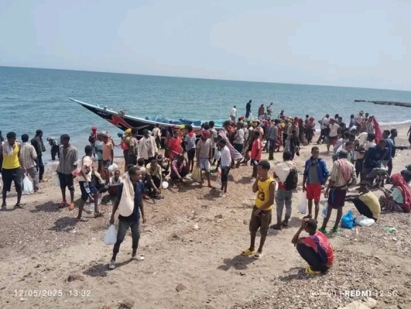 شبوة: وصول 200 مهاجر أفريقي إلى ساحل كيدة