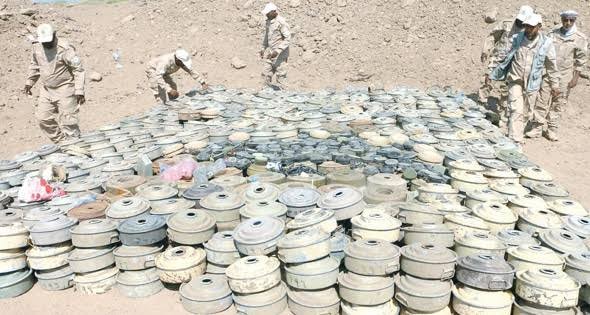 "مسام" ينزع 2639 لغماً وذخيرة غير منفجرة خلال 10 أيام في اليمن