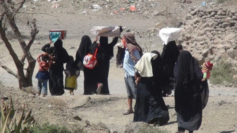 نزوح 827 أسرة داخل اليمن خلال الربع الأول من العام الجاري