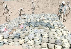 "مسام" ينزع 2639 لغماً وذخيرة غير منفجرة خلال 10 أيام في اليمن