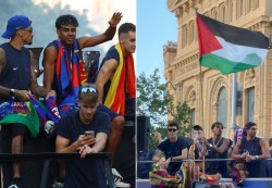 بن غفير يهاجم لامين جمال بعد رفعه علم فلسطين في احتفالات برشلونة