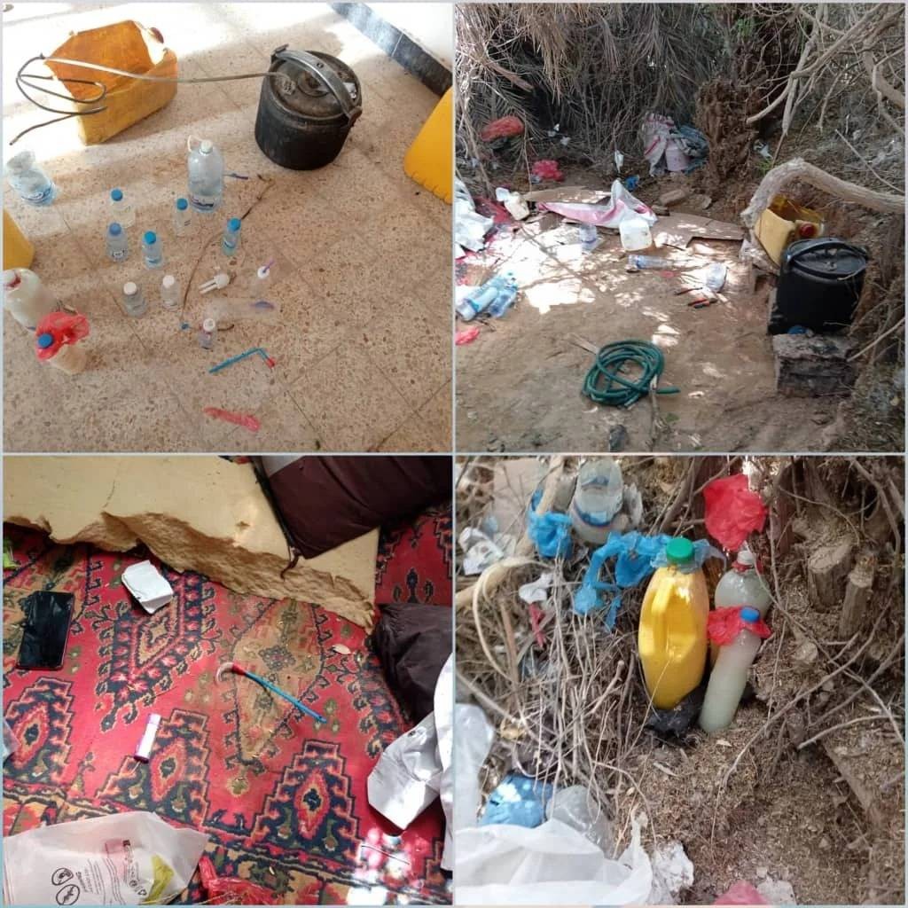 حضرموت: شرطة القطن تضبط مصنعاً للخمور وكميات من مادة الشبو