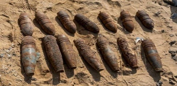 عدن: «مسام» يعثر على 30 قذيفة من مخلفات الحرب في منطقة صلاح الدين